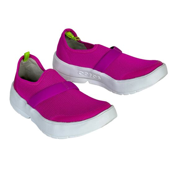 OOFOS OOmg Low Recovery Sneaker Women's Pink Athletic SZ 5 Shoes NEW Slip On - Picture 10 of 11
